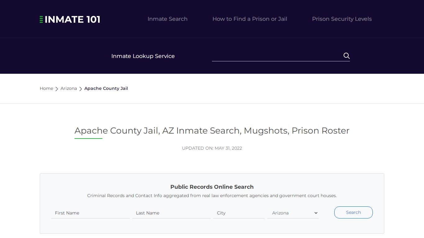 Apache County Jail, AZ Inmate Search, Mugshots, Prison ...